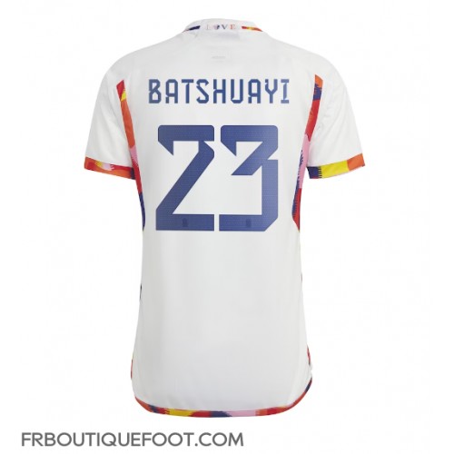 Maillot de foot Belgique Michy Batshuayi #23 Extérieur vêtements Monde 2022 Manches Courtes